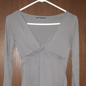 Velvet cross cross long sleeve tee size S